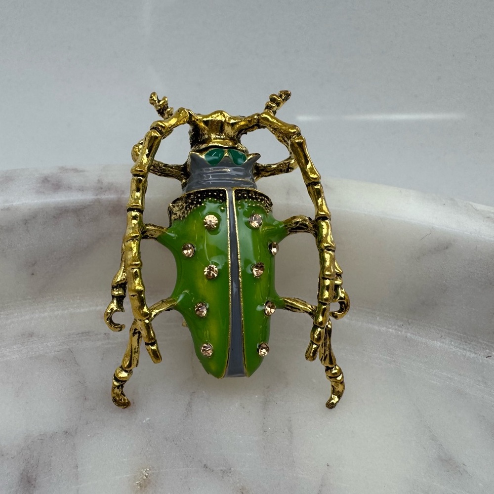 2/$20 Sparkly Longhorn Beetle Pin Brooch - Picture 3 of 7